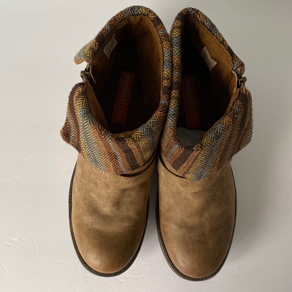 RocketDog brown bootie zip size 10